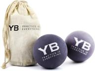 enhance your yoga experience with yogabody jumbo yoga massage balls – 2 piece set with canvas bag logo