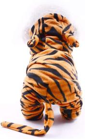 img 1 attached to Cuteboom Dog Tiger Halloween Costume: Pet Cosplay Tiger Clothes for Dogs - Warm Apparel and Winter Coat for Cats