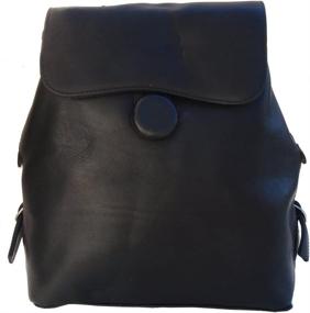 img 4 attached to 🎒 Premium Piel Leather Flap Over Button Backpack: Stylish & Functional