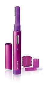 img 2 attached to 💁 Philips Beauty PrecisionPerfect Compact Trimmer for Women, Facial Hair Removal & Eyebrows, HP6390/5, Pink/Purple, 1 Count