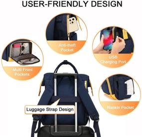 img 2 attached to 🎒 Women's Laptop Backpack for Business Travel - Anti-theft Computer Purse Bag