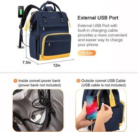 img 1 attached to 🎒 Women's Laptop Backpack for Business Travel - Anti-theft Computer Purse Bag