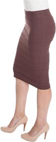 img 3 attached to 💃 Flaunt Elegance with ESTEEZ Women's Bodycon Pencil Skirt - Stunning Below Knee Length