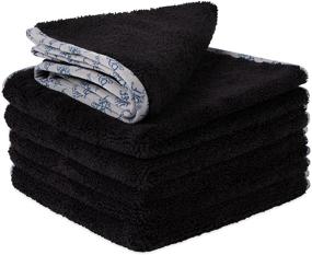img 4 attached to Buff Detail Microfiber Car Towels (16x16), 400 GSM, 80/20 Blend - Tagless, Soft Satin Edges - All-Purpose Auto Detailing for Wax, Buff, Polish, Wash & Dry - 6 Pack (Black)