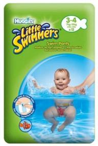 img 4 attached to Huggies Little Swimmers Small Disposable Swim Diapers - 12-Count (Pink/Blue)