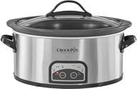 🥘 efficient programmable 6 quart crock-pot sccpvf620s smart pot slow cooker with easy-to-clean stoneware – stainless steel логотип