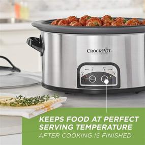 img 1 attached to 🥘 Efficient Programmable 6 Quart Crock-Pot SCCPVF620S Smart Pot Slow Cooker with Easy-to-Clean Stoneware – Stainless Steel