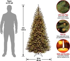 img 2 attached to 6 Feet National Tree Company Pre-Lit Artificial Slim Christmas Tree - Green Aspen Spruce with White Lights & Stand