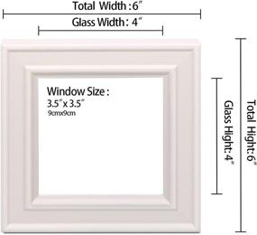 img 1 attached to 🖼️ Enhance Your Décor with ZingVic 4x4 Small Square Picture Frame – Wood & Real Glass Front, European-Style Antique Design – Ideal for Tabletop or Wall Display (Ivory White 4x4)