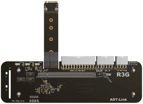 img 4 attached to 🔧 ADT-Link M.2 Key M NVMe External Graphics Card Stand Bracket with PCIe3.0 x4 Riser Cable - 25cm/50cm - 32Gbs - Compatible with ITX, STX, NUC, VEGA64, GTX1080ti (50CM, R43SG)