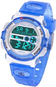 img 4 attached to Durable Kids Digital Watch: 50M Waterproof, Ideal for Outdoor Sports, Swimming – Boys Girls Watch