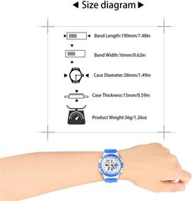 img 3 attached to Durable Kids Digital Watch: 50M Waterproof, Ideal for Outdoor Sports, Swimming – Boys Girls Watch