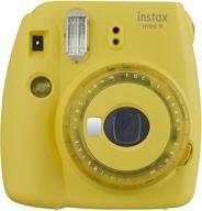 📷 fujifilm instax mini 9 - yellow camera with stylish clear accents: grab your instant memories now! logo