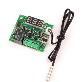img 2 attached to 🌡️ DROK Micro Digital Thermostat DC 12V: Temperature Controller Board with One-channel Relay and Waterproof Design