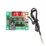 🌡️ drok micro digital thermostat dc 12v: temperature controller board with one-channel relay and waterproof design logo