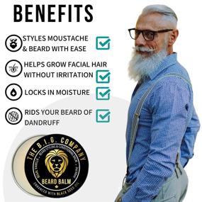 img 1 attached to The B.I.G. Company - Luxury Beard Balm for Men: Masterfully Balanced Beard Conditioner with Beeswax & Oil for Non Greasy, Shine Enhancing Formula- Infused with Black Seed Oil for Beard Growth Support