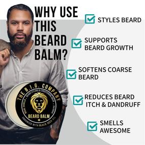 img 3 attached to The B.I.G. Company - Luxury Beard Balm for Men: Masterfully Balanced Beard Conditioner with Beeswax & Oil for Non Greasy, Shine Enhancing Formula- Infused with Black Seed Oil for Beard Growth Support