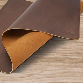 img 3 attached to Polare Full Grain Leather Desk Pad Protector: Non-Slip Writing Pad for Office and Home (31.5 x 15.7 inch, Dark Brown)