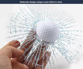 img 1 attached to ⛳️ YGMONER 3D Симуляционный гольф/бейсбол оконный стикер для автомобиля с дизайном разбивающегося стекла