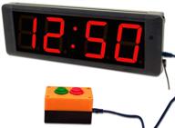 eyou 4-inch 4-digit red digital clock with hours and minutes (red with buttons box in n-style) logo