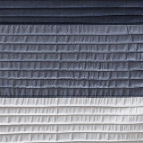 img 1 attached to 🚿 Madison Park Amherst Navy Shower Curtain: Stylish Striped Fabric Design, 72x72, Deep Blue - Ideal for Bathroom Décor