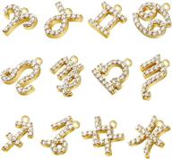 🌟 sparkling zodiac sign charms: 12-piece glitter constellation theme pendants with rhinestones for diy jewelry making – necklaces, bracelets, and more! logo