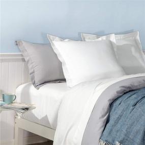 img 3 attached to 🛏️ Set of 2 Bedsure Euro Pillow Sham Covers 26x26 - Super Soft White European Pillow Shams, Cozy Brushed Microfiber Euro Sham Pillow Covers