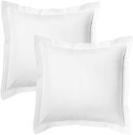 🛏️ set of 2 bedsure euro pillow sham covers 26x26 - super soft white european pillow shams, cozy brushed microfiber euro sham pillow covers logo