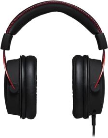 img 2 attached to Red HyperX Cloud Alpha Gaming Headset - Dual Chamber Drivers, Legendary Comfort, Aluminum Frame, 🎧 Detachable Microphone - Compatible with PC, PS4, PS5, Xbox One, Xbox Series X, S, Nintendo Switch, Mobile