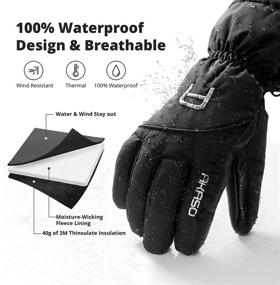 img 2 attached to ❄️ AKASO Waterproof Ski Gloves Winter Warm 3M Thinsulate Snow Gloves, Highly Breathable TPU Snowboard Gloves for Skiing, Snowboarding, Outdoor Sports: Perfect Gifts for Men and Women