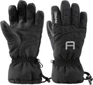 ❄️ akaso waterproof ski gloves winter warm 3m thinsulate snow gloves, highly breathable tpu snowboard gloves for skiing, snowboarding, outdoor sports: perfect gifts for men and women logo