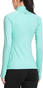 img 3 attached to 🏃 BALEAF Women's Thermal Fleece Half Zip Running Pullover with Thumbholes, Long Sleeve