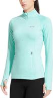 🏃 baleaf women's thermal fleece half zip running pullover with thumbholes, long sleeve logo