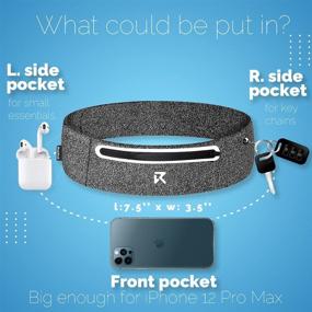 img 2 attached to 🏃 RockProX Running Belt: Unisex Small Waist Pack with Phone Holder for Active Women and Men (L/XL Size, Hemp Grey)