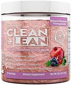 img 1 attached to 🌱 FitFarm USA Clean+Lean Натуральный Плюс Производительность: Мощные антиоксиданты, ингредиенты без ГМО - Ультра-чистый катализатор тренировок, BCAAs для развития мышц и смесь для здорового снижения веса - 42 порции, 6.7 унций.