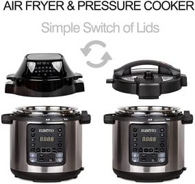 img 2 attached to EUROTO [2021] Air Fryer Pressure Cooker - 6.5QT 28-in-1 Multi-function - Easy-Switch Lids - One-Touch Preset - Removable Air Fryer & Pressure Cooker Lids - Durable Stainless Steel Pot