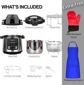 img 1 attached to EUROTO [2021] Air Fryer Pressure Cooker - 6.5QT 28-in-1 Multi-function - Easy-Switch Lids - One-Touch Preset - Removable Air Fryer & Pressure Cooker Lids - Durable Stainless Steel Pot