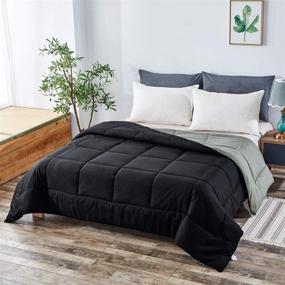 img 4 attached to Equinox All Season Black Quilted Comforter