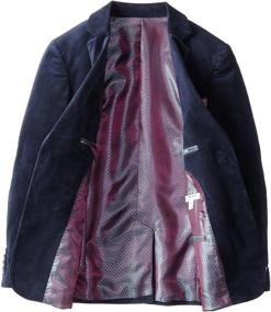 img 1 attached to Stylish and Sophisticated: Isaac Mizrahi Velvet Blazer in Cranberry - Perfect for Boys' Suits & Sport Coats