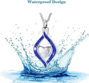 img 1 attached to 💔 Heartfelt Cremation Jewelry for Ashes: Eye of My Heart Keepsake Urn Pendant Necklace - Memorial for Women and Men