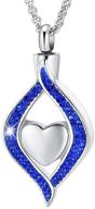 💔 heartfelt cremation jewelry for ashes: eye of my heart keepsake urn pendant necklace - memorial for women and men logo