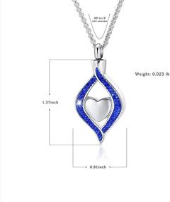 img 3 attached to 💔 Heartfelt Cremation Jewelry for Ashes: Eye of My Heart Keepsake Urn Pendant Necklace - Memorial for Women and Men