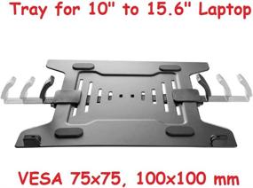 img 1 attached to 💻 Mount Plus Laptop Mount Tray for Monitor Arms and Stands (Tray Only) - Secure Notebook Arm Mount Tray for 75 x 75 and 100 x 100 mm VESA Mount Holes