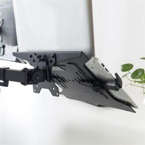 img 3 attached to 💻 Mount Plus Laptop Mount Tray for Monitor Arms and Stands (Tray Only) - Secure Notebook Arm Mount Tray for 75 x 75 and 100 x 100 mm VESA Mount Holes