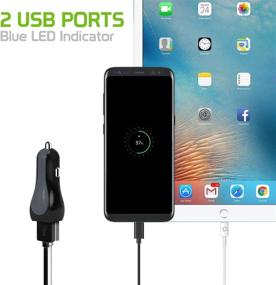 img 2 attached to Компактное зарядное устройство для автомобиля Cellet Fast Charging 15Watt с двумя USB-портами и кабелем Type-C длиной 4 фута - совместимо с Motorola Z3 Play, Moto G6, X4, Z2 Force, Z2 Play, Z Droid, Z Force Droid, Z Play Droid, Z3 - мощность 3А.