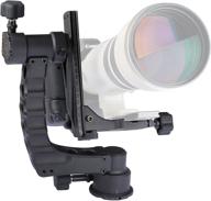 📷 promediagear gimbal head for telephoto lenses: ultimate camera accessory for outdoor & wildlife photography, cnc precision, smooth panning, lightweight aluminum, scratch resistant finish logo