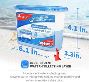 img 1 attached to 🚿 Vacplus Unscented Moisture Absorber 6-Pack - Effective Bathroom, Closet, Kitchen & Study Dehumidifier - Ocean Scented Dehumidifier for Closet