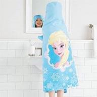 👑 disney frozen elsa hooded towel wrap - ideal for pool, bath, or beach - by disney logo