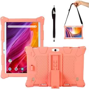 img 4 attached to 📱 Colorful and Durable Tablet Cases for Dragon Touch K10, MARVUE Pad M20, LUSS and TenYiDe 10.1 Inch Tablets - Pink