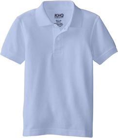 img 1 attached to Boys' Short Sleeve Pique Polo Shirt by KHQ